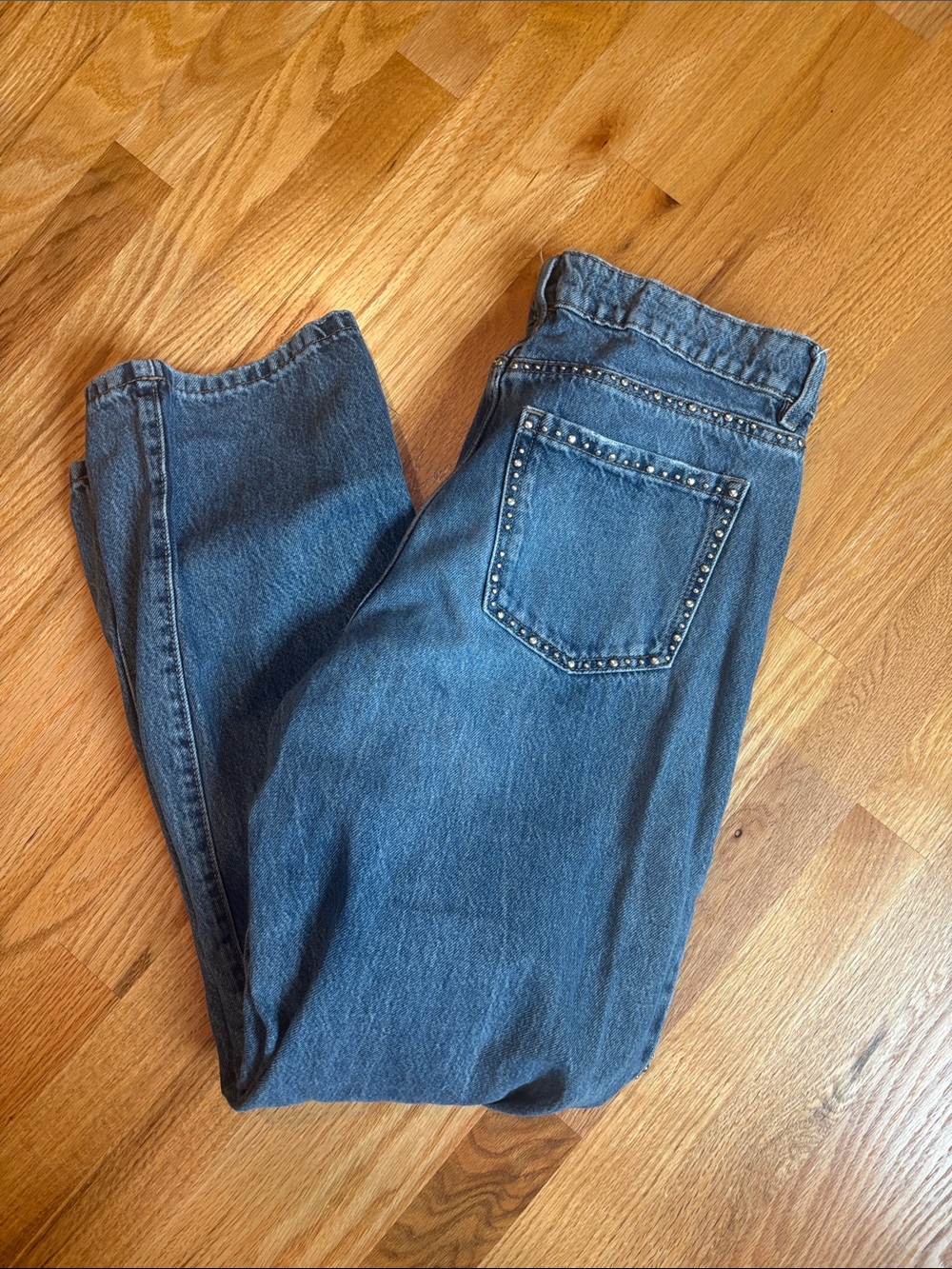 Garage Slouchy Studded Denim Jeans